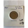 Image 1 : 1947 Canada 5 Cents Nice Early Coin