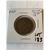 Image 1 : 1920 Canada Large One Cent Nice Early Coin