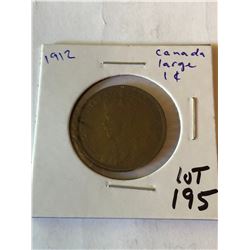 1912 Canada Large One Cent Nice Early Coin