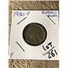 Image 1 : Rare 1930 P Buffalo Nickel Horn Fine Grade