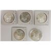Image 2 : FIVE AMERICAN SILVER EAGLES: GEM BU: