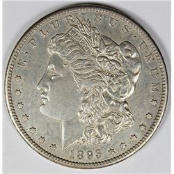 1893-S MORGAN DOLLAR BGC GRADED AU58!