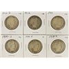 Image 1 : (6) BARBER HALF DOLLARS