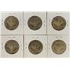 Image 2 : (6) BARBER HALF DOLLARS
