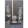 Image 2 : (2) Oil Lamps and (1) Base