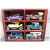 Image 4 : (6) Vintage Toy Cars w/Wooden Display Case