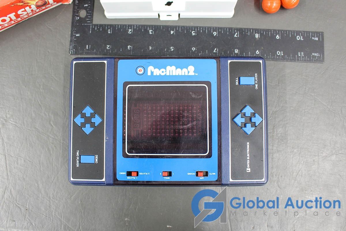 Vintage Pacman 2 Game and a Hot Shot Basketball Game (in Original Box)