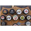 Image 2 : Wooden Display w/Team Hockey Pucks