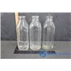 Image 4 : (3) Glass Milk Bottles & Javex Jug