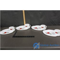 (4) Teacups & Saucers