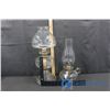 Image 2 : (2) Glass Oil Lamps