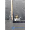Image 5 : (2) Glass Oil Lamps
