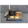 Image 1 : Coaster Set & Cast Iron Pot