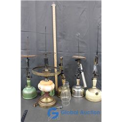 Assortment of Coleman Oil Lamps