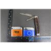 Image 1 : (2) Advertising Lighters & Switchblade
