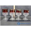Image 5 : Set of 4 Glasses and Sugar & Cream Cup