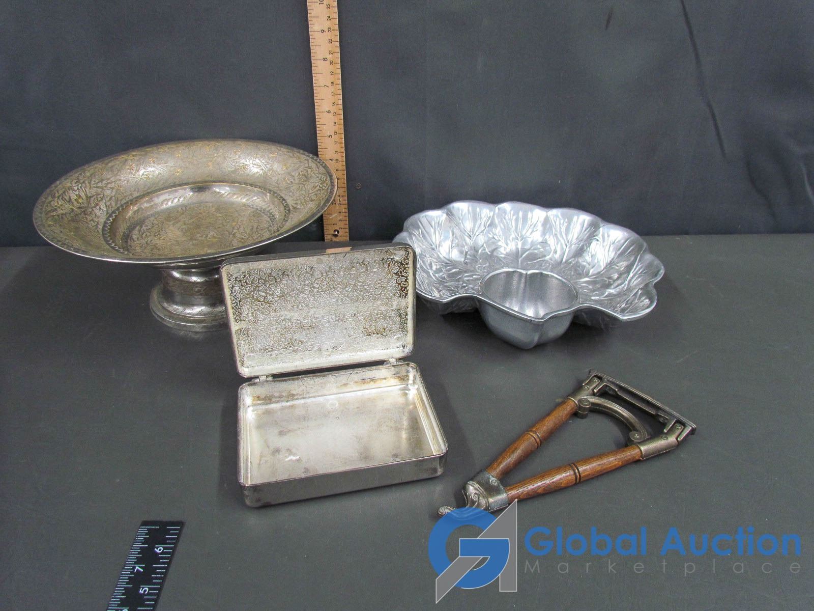 Assorted Silver Metal Items