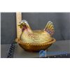 Image 1 : Amber Glass Hen on a Nest