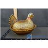 Image 3 : Amber Glass Hen on a Nest