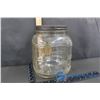 Image 3 : (2) Blue Ribbon Coffee Jars & Glass Milk Bottle