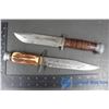 Image 1 : Bone Handled Bowie Knife & Skinning Knife