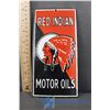 Image 1 : Fantasy Red Indian Motor Oils Door Push - 8"x4"