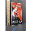 Image 2 : Fantasy Red Indian Motor Oils Door Push - 8"x4"