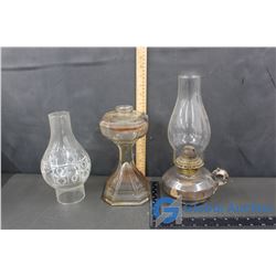 Large Finger Lamp & Extra Glass Base & Shade