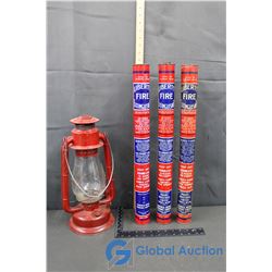 (3) Liberty Fire Extinquishers & Red Beacon Lantern