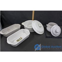 (4) Pieces Blue Mountain Pottery Pots