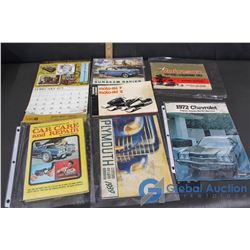 Assorted Vintage Paperwork - Car Brochures & Calendars