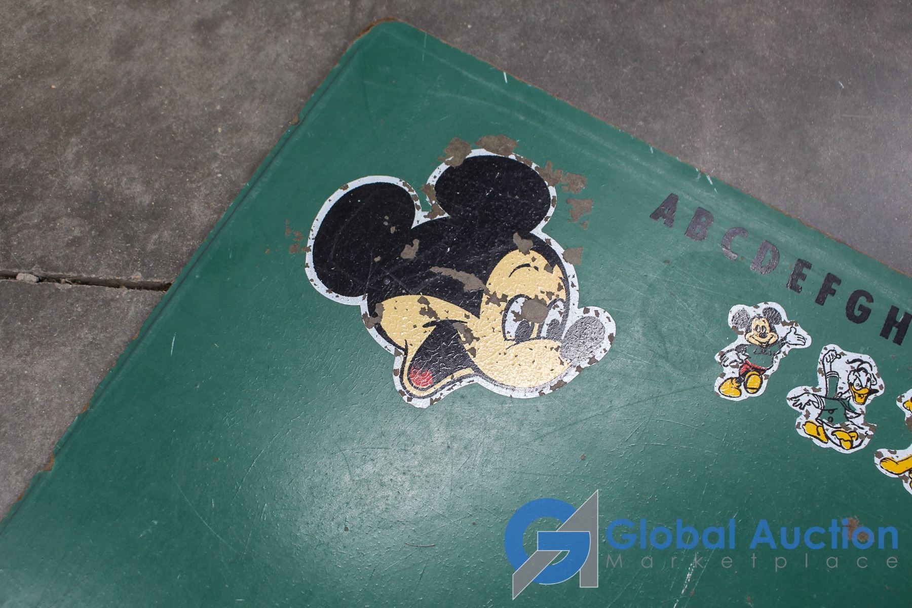 Vintage Mickey Mouse Chalkboard w/ Chalk & Liner