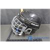 Image 2 : Size Small Bauer Hockey Helmet w/Cage