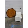 Image 1 : White Wooden Toy Box And Vintage Crokinole