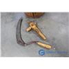Image 3 : Vintage Basket with Scythe and Wooden Beer Tap