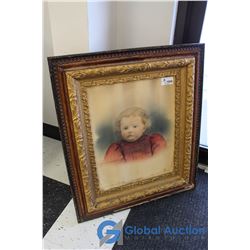 Framed Baby Picture - 30x26 Inches