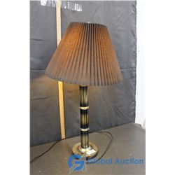 Black & Brass Table Lamp w/Shade