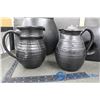 Image 3 : 6 pcs of Black Pottery Decor
