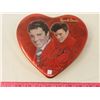 Image 1 : ELVIS COLLECTOR TIN (RUSSEL STOVER) *HEARTSHAPED* (6" X 7")