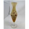 Image 8 : LOT OF MISC COLLECTIBLES (GLASS BOWL 4" X 9" DIAMETER, 2 X VASES, SERVING SPOON & FLOWER CANDLE HOLD