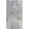 Image 2 : LOT OF 6 GLASS MILK BOTTLES (VINTAGE) *NO CHIPS OR CRACKS* (10" X 3" SQUARE)