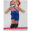 Image 2 : LOT OF 4 DOLLS (VINTAGE) *RAGGEDY ANN AND ANDY* (LARGE RAGGEDY ANDY 14" TALL)