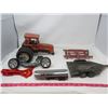 Image 2 : LOT OF TOYS AND PARTS (VINTAGE) *TRACTOR, 2 X TRAILERS, AND TEXACO TRAILERS ARE DIE CAST*