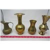Image 1 : LOT OF 4 BRASS VASES (TALLEST 7.5")