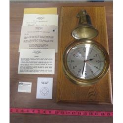 BRASS SHIPS BELL STRIKING CLOCK (QUARTZ MOVEMENT)