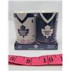 Image 2 : LOT OF 3 TORONTO MAPLE LEAF ITEMS (STUFFED SKATE, SALT AND PEPPER SHAKERS AND KEY CHAIN FLASK)