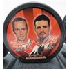 Image 3 : SET OF TEAM CANADA HOCKEY PUCKS WITH STAND (WAYNE GRETZKY, ETC)
