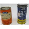 Image 10 : LOT OF 9 VINTAGE CONTAINERS (SOME WITH CONTENTS) *6 X SMALL GLASS BOTTLES* (1 CARDBOARD PILL BOX WIT
