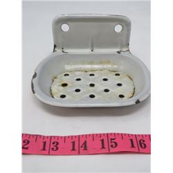 ENAMEL SOAP DISH (WITH GRATE)