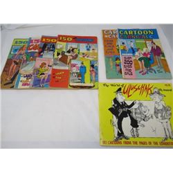 LOT OF 6 ADULT CARTOON BOOKS (4 X 150 CARTOONS, 2 X CARTOON CARNIVAL)